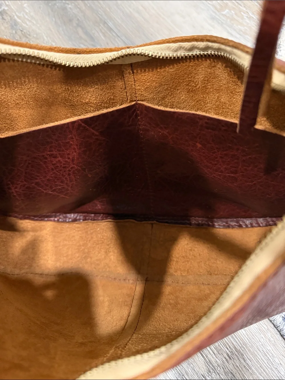 Portland Leather large crescent Classic Brown Leather Hobo Shoulder Bag